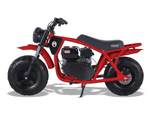 Discover Coleman Mini Bikes, trusted entry-level mini bikes featuring 196cc engines, simple design, and durable construction. Perfect for beginners.