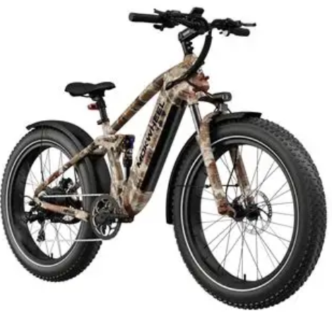 The Mokwheel Obsidian delivers a 1000 W rear-hub motor (peak up to 1300 W), full suspension, fat tires and up to 80-mile range. Discover why the Mokwheel