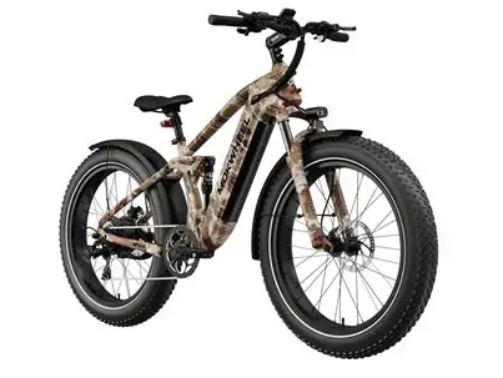 The Mokwheel Obsidian delivers a 1000 W rear-hub motor (peak up to 1300 W), full suspension, fat tires and up to 80-mile range. Discover why the Mokwheel