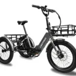 The Lectric XP Trike is a powerful 3-wheel electric tricycle with a 350–500W rear hub motor, 14Ah long-range battery, 65-mile range, cargo basket