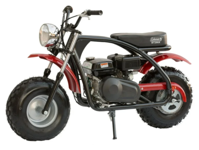 The black red stock minibike combines rugged construction with classic styling and reliable performance. Learn about engine specs, riding characteristics