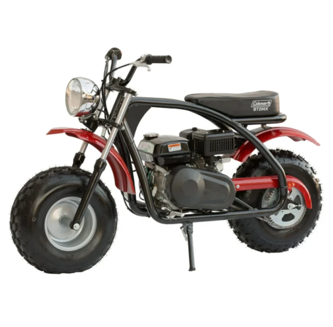 The black red stock minibike combines rugged construction with classic styling and reliable performance. Learn about engine specs, riding characteristics