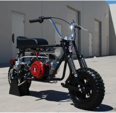 The blacked-out-with-bling mini bike combines aggressive blackout styling with polished accents for standout performance and aesthetics. Learn about feature