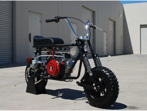 The blacked-out-with-bling mini bike combines aggressive blackout styling with polished accents for standout performance and aesthetics. Learn about feature