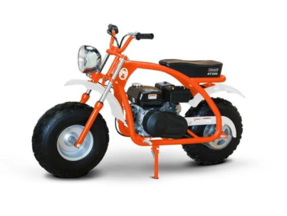 The orange stock mini bike delivers bold visibility and dependable factory performance. Explore engine specs, ride quality, durability.