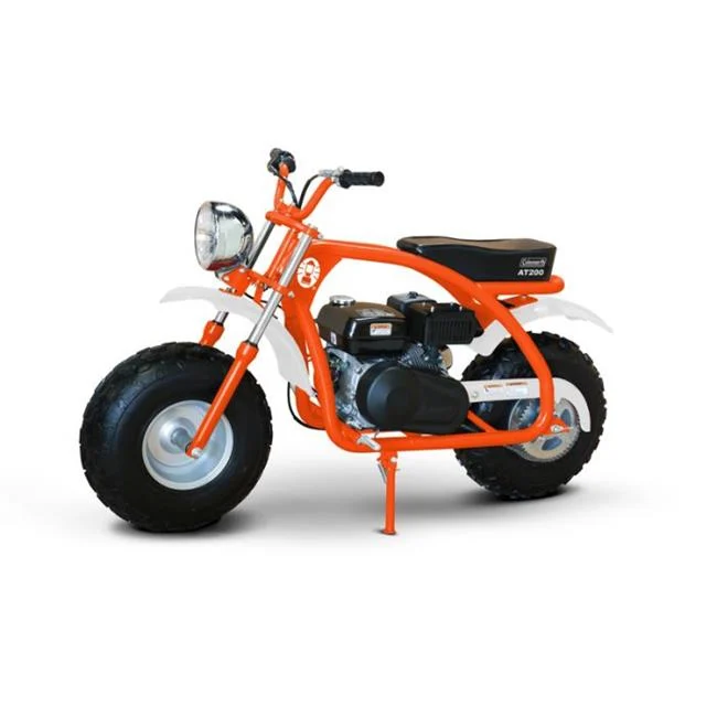 The orange stock mini bike delivers bold visibility and dependable factory performance. Explore engine specs, ride quality, durability.